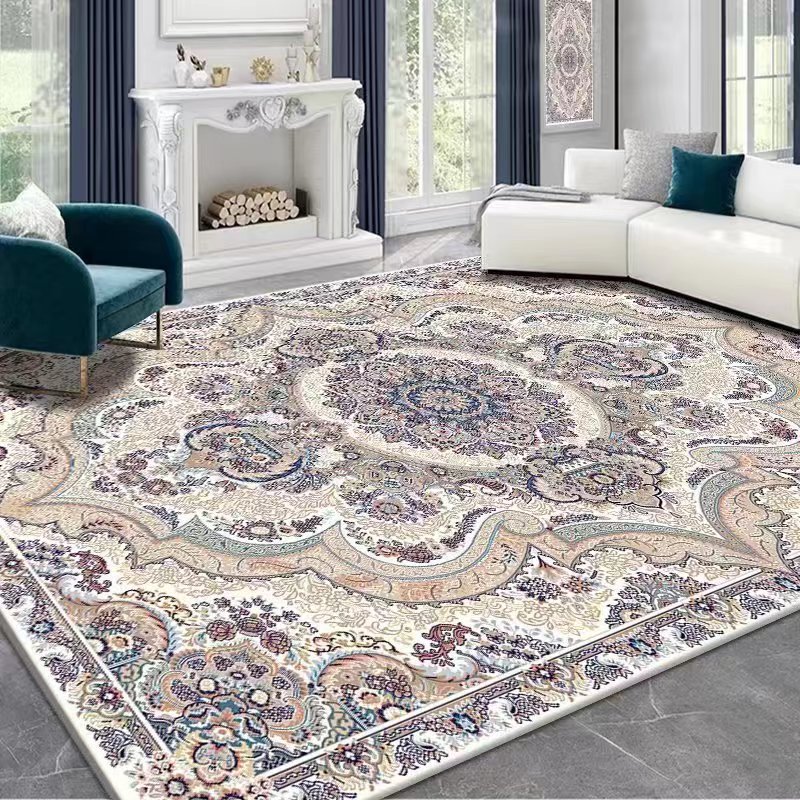 persisch Wohnzimmer Teppich Kristall Samt Sofa Couch tisch Decke retro Schlafzimmer Bettdecke matt großen Raum Teppich