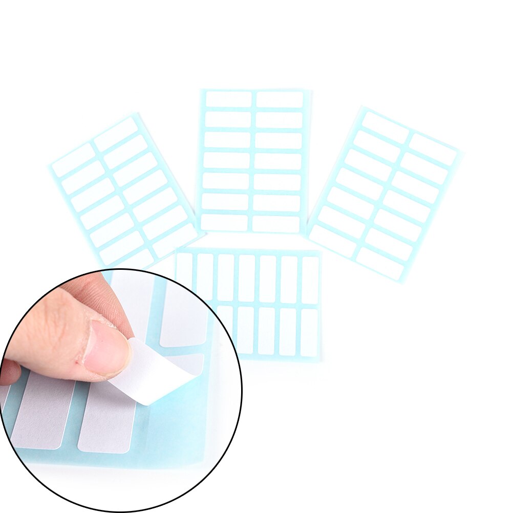 12sheets self adhesive label Blank note label Bar sticky white writable name stickers