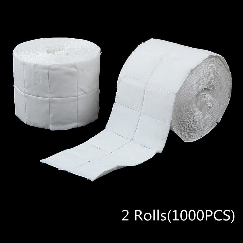 1000 pçs prego toalhetes de algodão uv gel unhas dicas polonês removedor limpador de fiapos almofada de papel embeber unha arte manicure ferramenta de limpeza