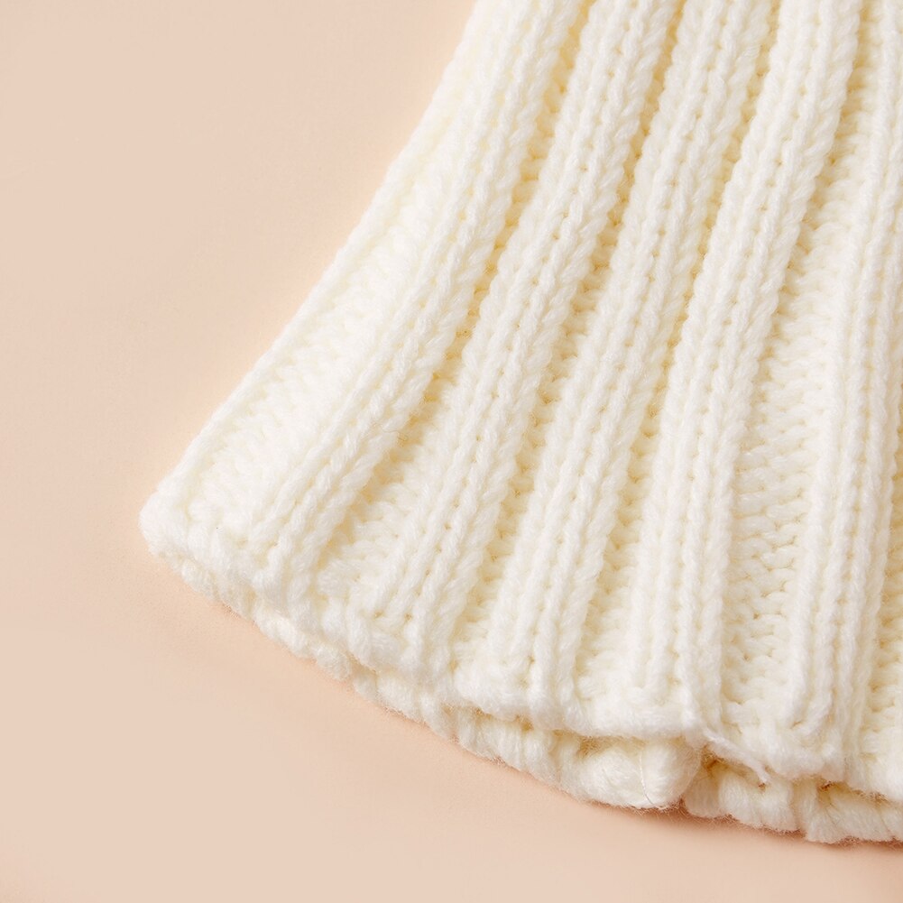 Dejlige baby børn dreng pige garn strikket vinter varm beanie cap hat tørklæde sæt