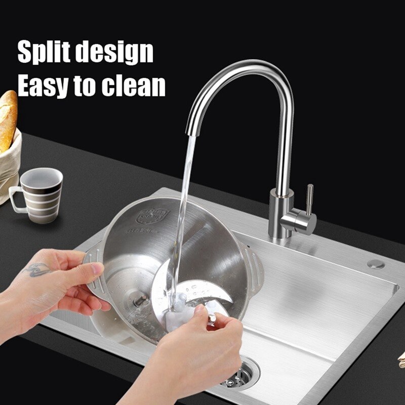 Food Processor Stainless Steel Meat Grinder 2L Mini Electric Food Chopper Blender Machine Kitchen Appliances,EU Plug