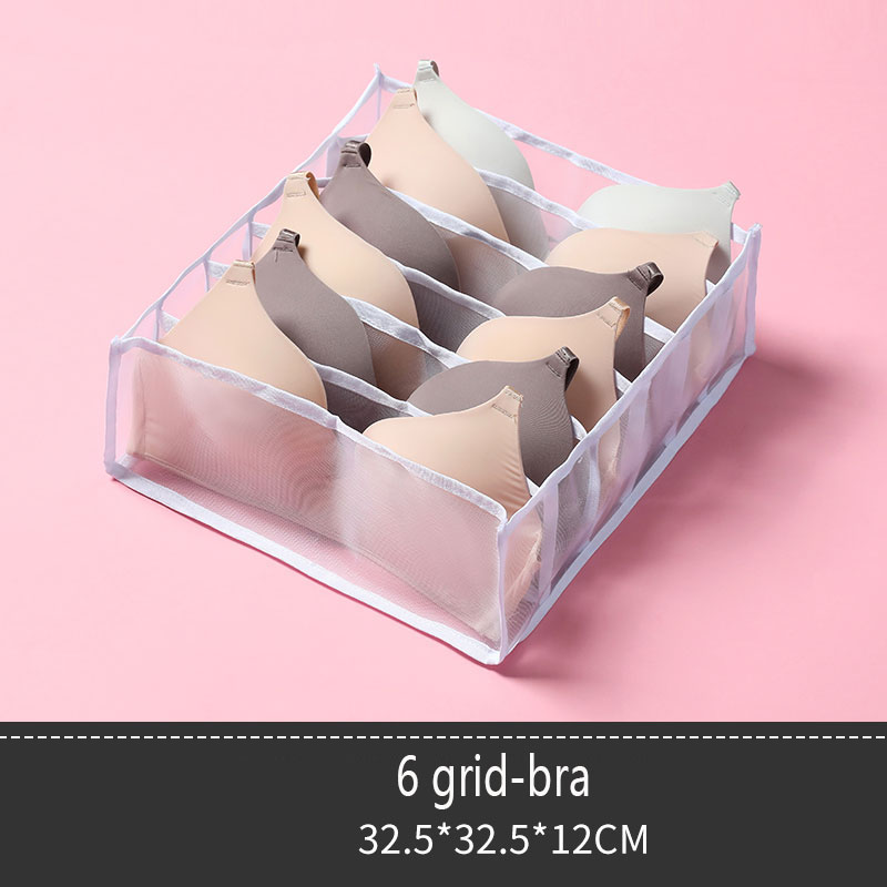 Bra Storage Drawers Panties Socks Ties Drawer Divider Closet Cabinet Wardrobe Organizer Home Foldable Clothes Organizer: White bra