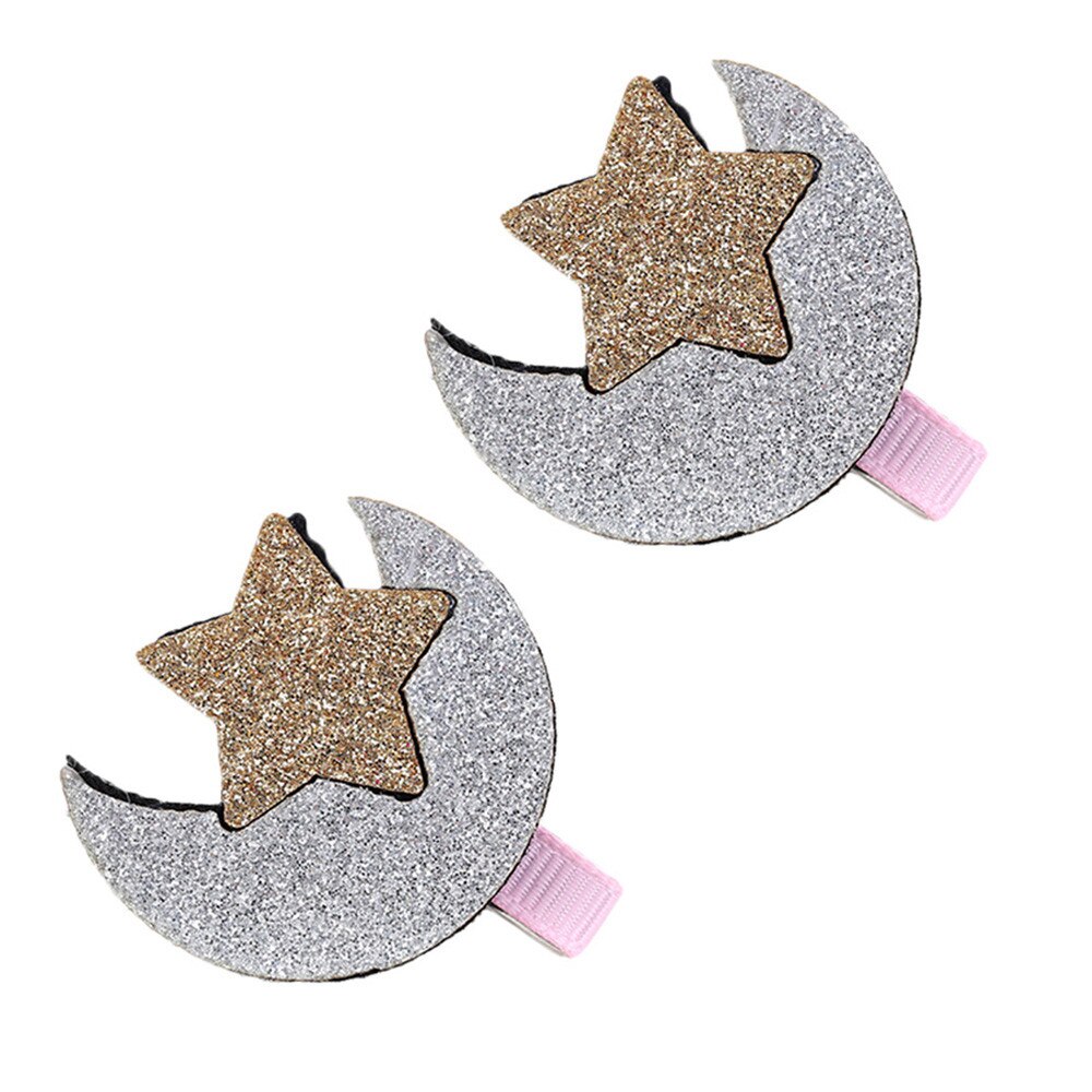 2pcs Baby Headband Girls Toddler Infant Kids Star Moon Hairpin Hair Clip Haarband Baby Hair Accessories Шапка Детская bandeau