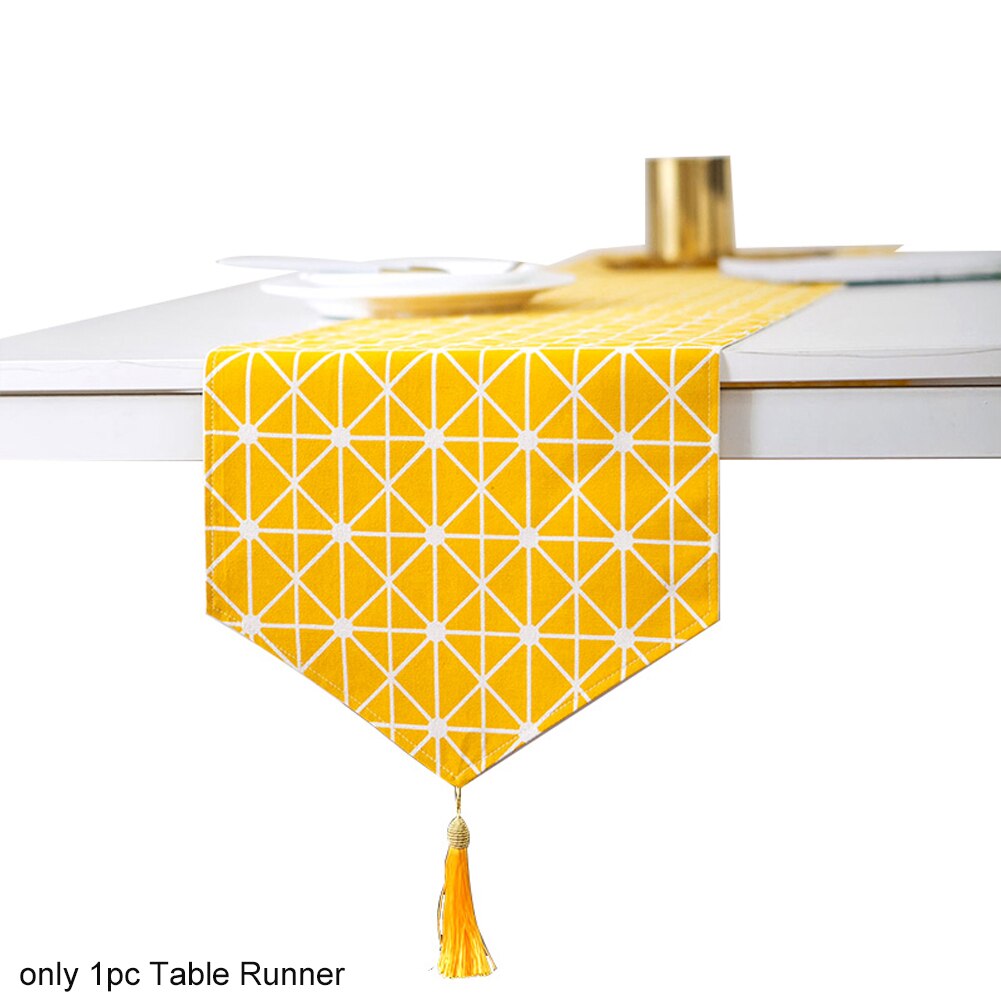 Daily Reusable Kitchen Nordic Style Living Room Table Runner Printed Soft Home Decor Cotton Blend Dining Tabletop Wedding Party