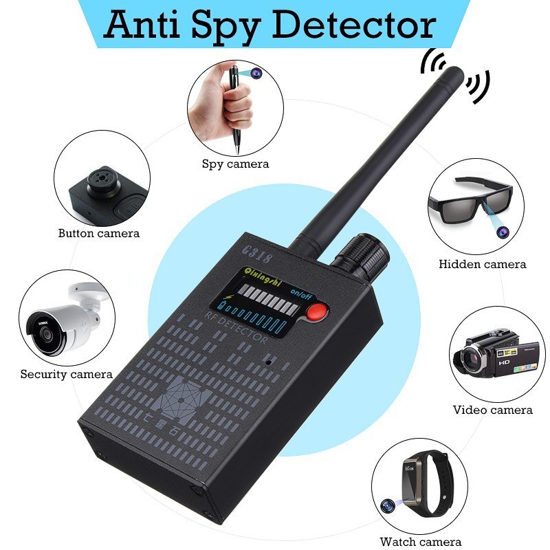 Best 1MHz-8000MHz Wireless Signal Detector Radio Wave WiFi Bug Detector Camera Full-Range RF Detector G318