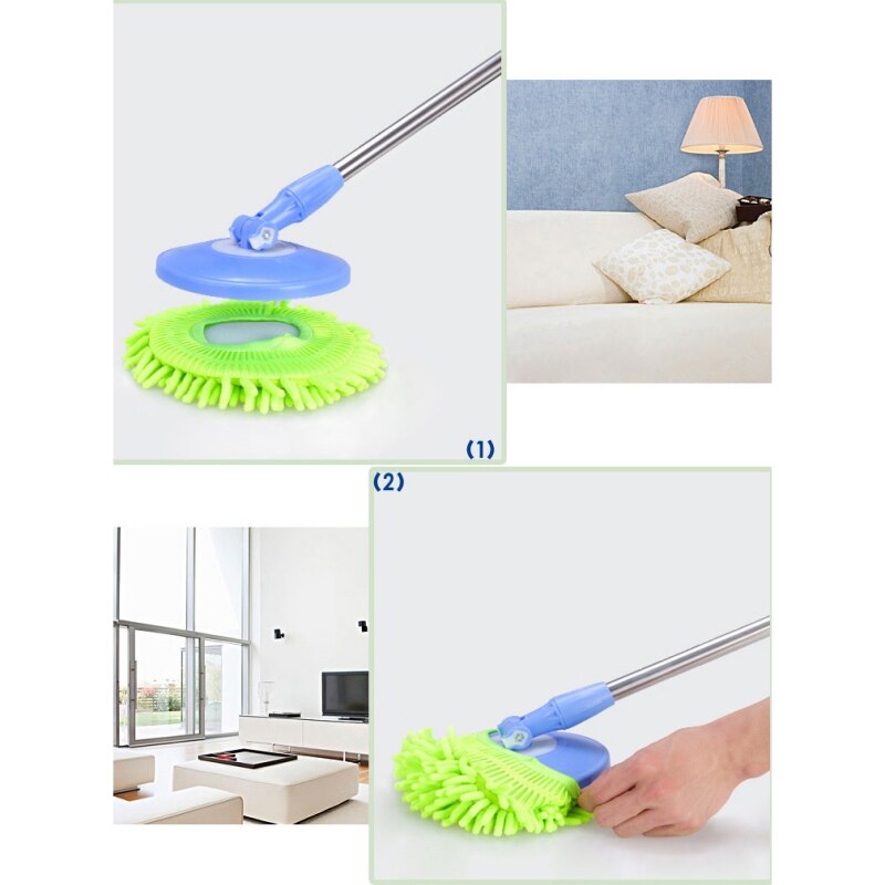 Vervanging Mop Heads 360 Spin Ronde Vorm Standaard Formaat Wringen Spin Mop Refill Chenille Mop Heads Mop Accessoires