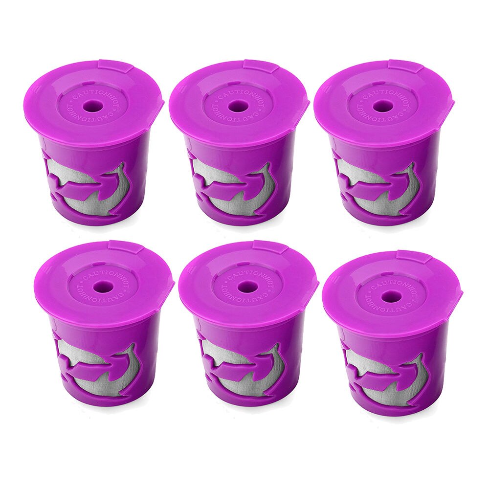 Keurig – capsules de café rechargeables, filtre k-cup réutilisable pour 2.0 et 1.0 brasseurs, tasse K réutilisable pour machine Keurig k-carafe doseur: 6pcs
