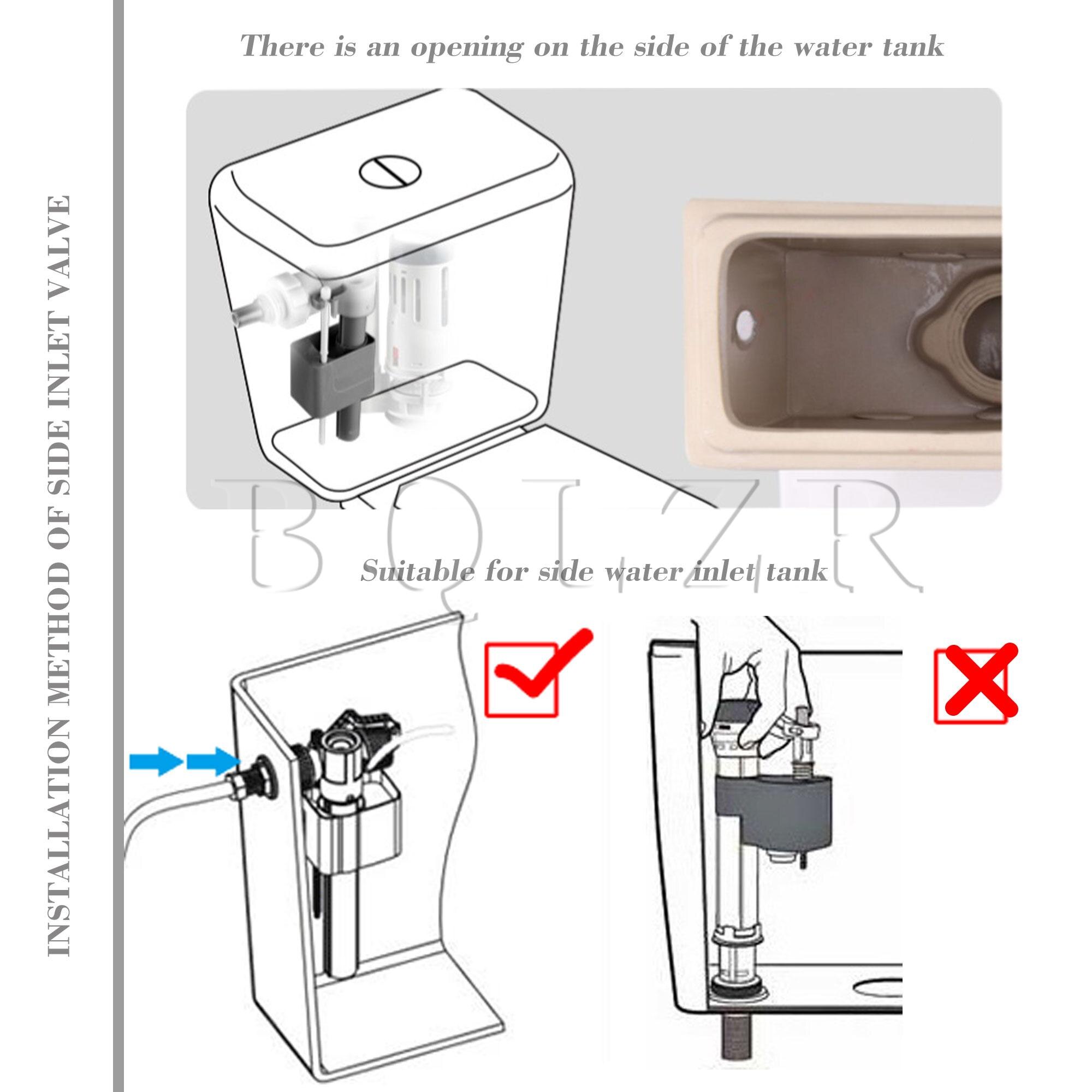 BQLZR 0.79inch Thread Diameter Toilet Cistern 1/2BSP Side Entry Fill Ball Valve