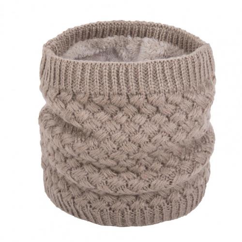 Women Winter Wrap Ring Thick Warm Soft Breathable Knitting Scarf Neckerchief: Khaki