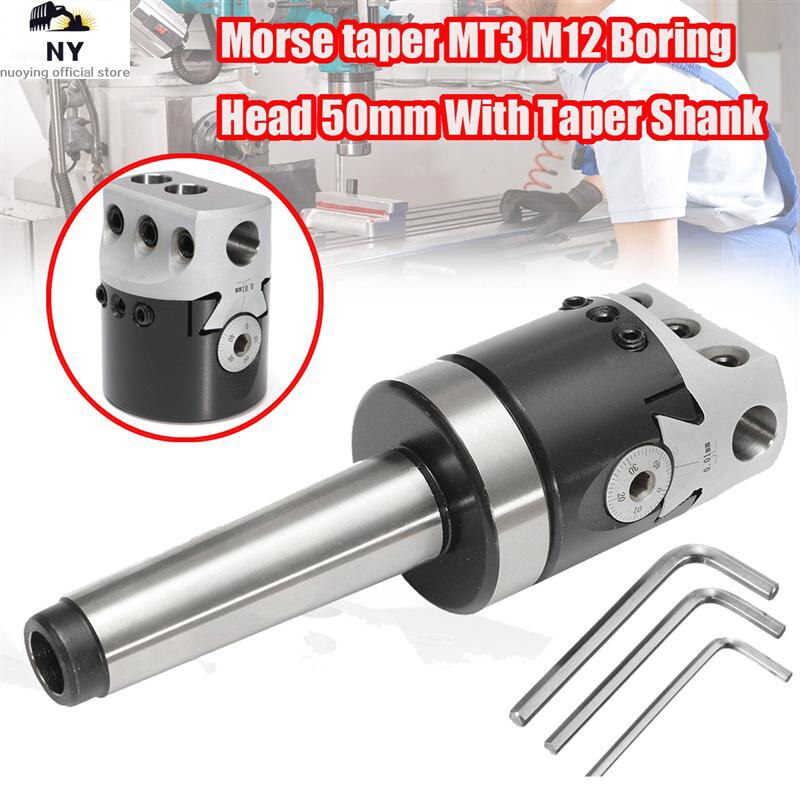 50mm MT3-M12 Morse Taper Boring Bar for Lathe Milling Lathe Tools Tool Kit Set of Tools Accessories