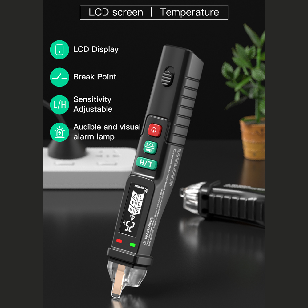 Digital Multimeter Tester FY18D Ammeter Vu Meter Electronic Tools Voltmeter Pen Live/Wire Indicator Current Clamp