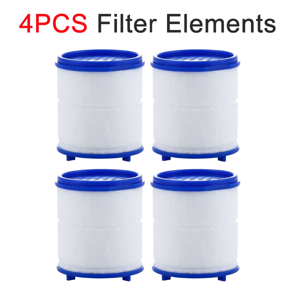 Elementos de filtro de grifo, purificador de agua para ducha, filtración de algodón PP para cocina y baño, elimina cloro, metales pesados: Gris claro