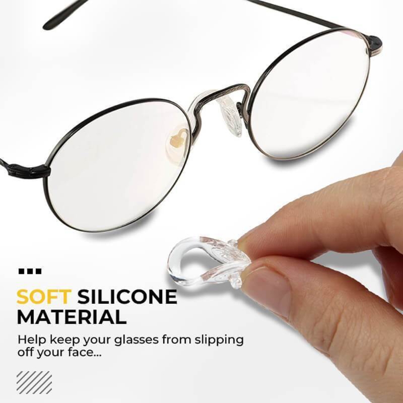 10 plaquettes nasales souples antidérapantes pour lunettes, en Silicone, avec sangle en forme de U, pont nasal à vis