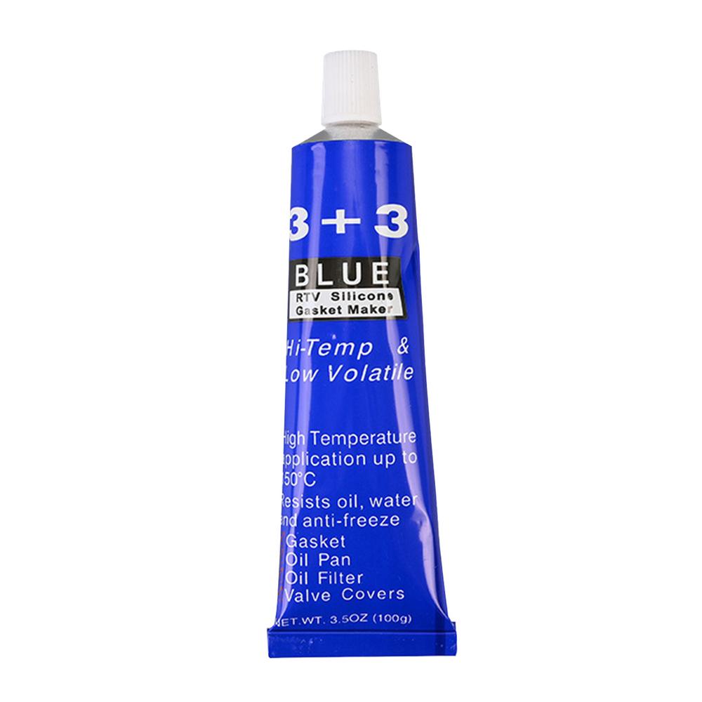 Adesivo para junta de motor, 100g, selante de borracha de silicone, resistente a altas temperaturas, cola para caixa de motor, equipamento mecânico, enchimento de fenda: Azul