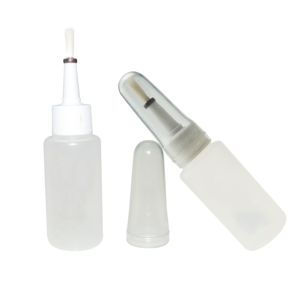 5pcs ESD Antistatische Flux Zachte Fles met Borstel Haar Lijm Plastic 50ml Flux Dispenser met Naalden Cap Flux fles Dispenser