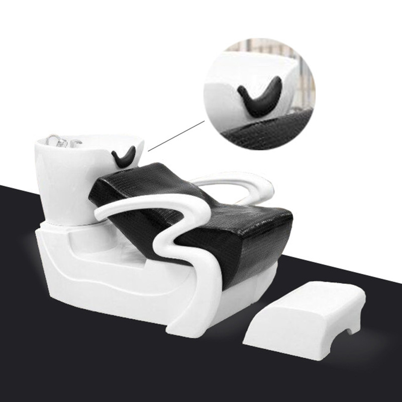 1 Pc Zwart Siliconen Hair Cut Shampoo Wassen Hoofd Kussen Neksteun Zuignap Haar Wash Wasbak Kapper Accessoires