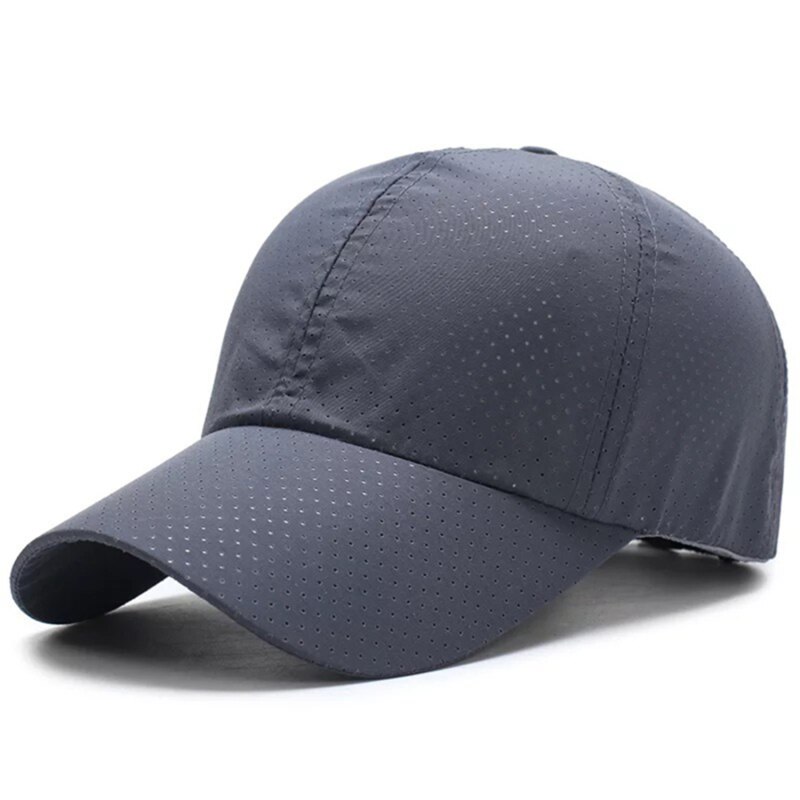 Baseball Cap Zomer Mesh Hoeden Licht Boord Effen Kleur Unisex Baseball Caps Outdoor Zon Pet Emmer Hoed Ingericht Casual Gorras: Dark Gray