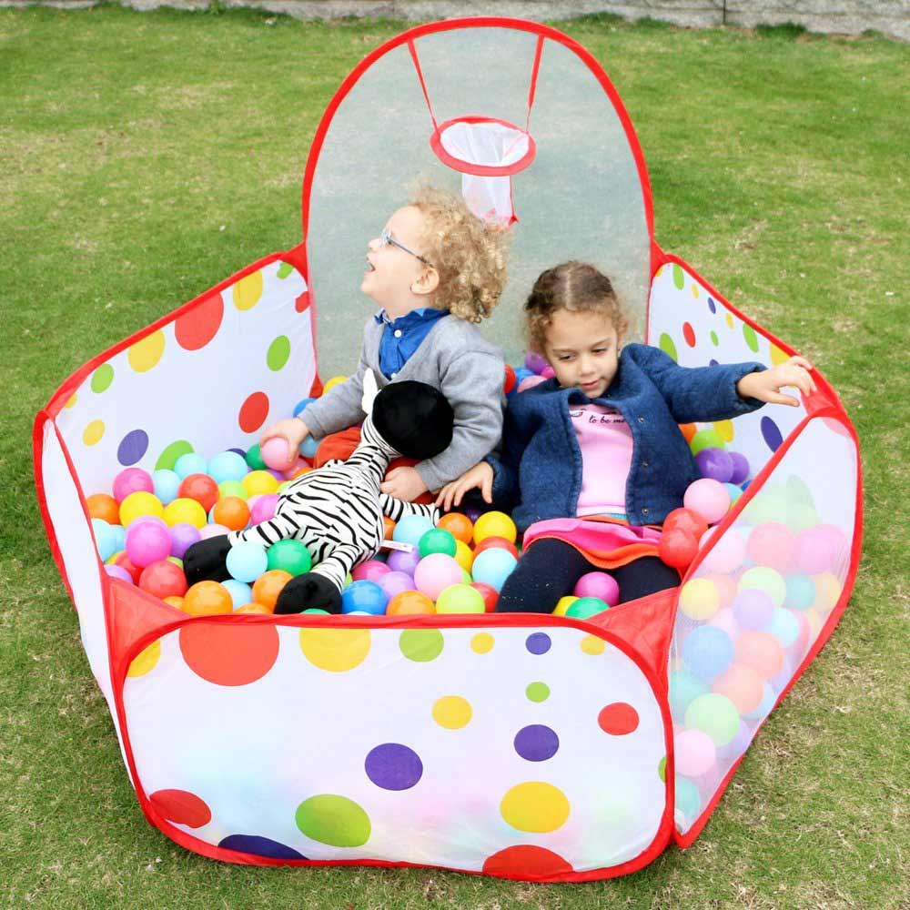 3-In-1 Kinderen Spelen Huis Buiten Pop Up Tent Met Een Tunnel Grote Bal Pit Kinderen Spelen huis Opvouwbaar Opvouwbare Baby Speelgoed Tenten