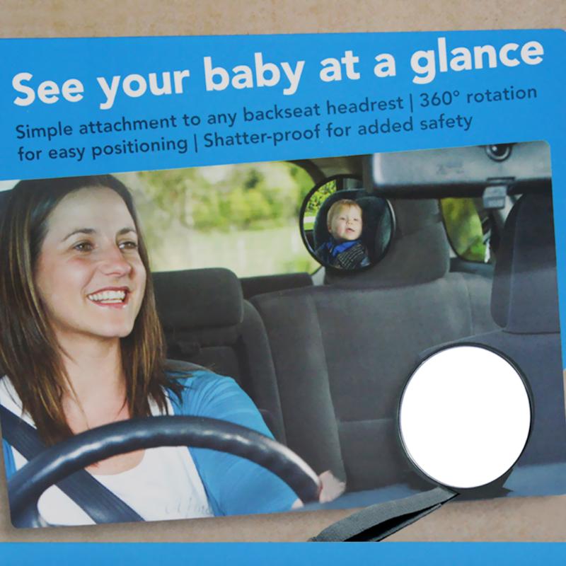 Espejo de seguridad para coche de bebé, espejo de seguridad para asiento trasero para espacio trasero, Cuidado infantil de seguridad cuadrada, accesorios para Monitor de coche para niños