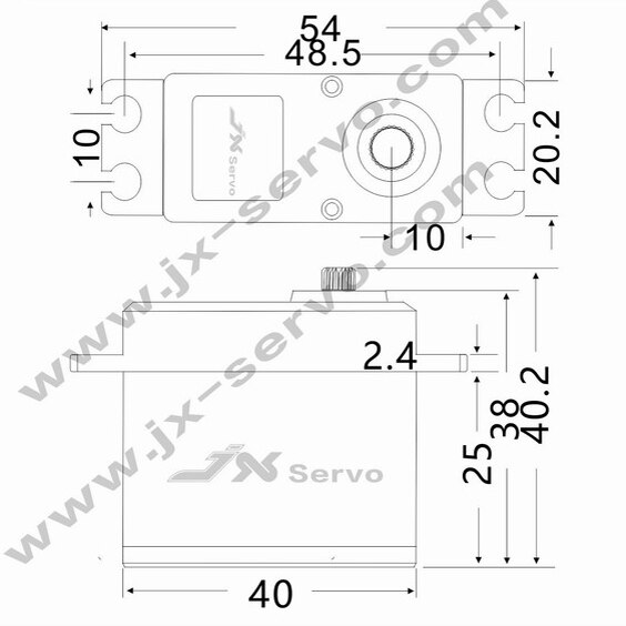 JX DC5821LV 22 kg 1:8 1:10 digital standard servo metallic getriebe 180 winkel wasser beweis für roboter arm/rc auto/boot/flugzeug servo