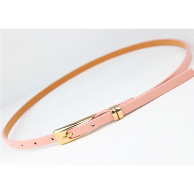 Grote naam eenvoudige stijl riem pu lakleer lange u-vormige gesp fijne damesriem luxe merk riemen voor vrouwen: F