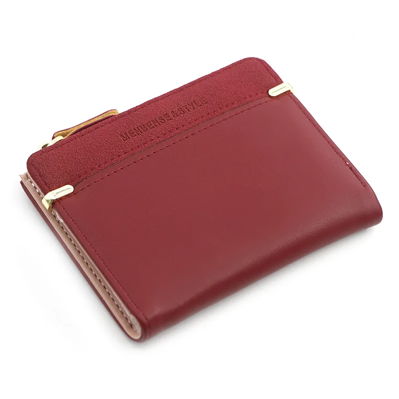 Damplånbok kort rosa myntväska plånböcker för kvinnor korthållare liten damplånbok kvinnlig hasp mini clutch för tjej