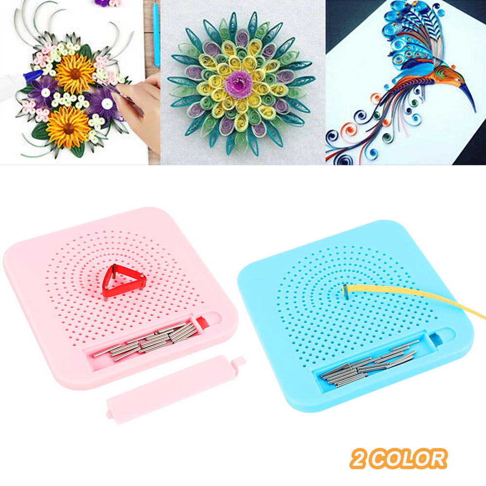Grid Guide Quilling Board With Pins Storage For Paper Crafting Winder Roll Square Craft 3