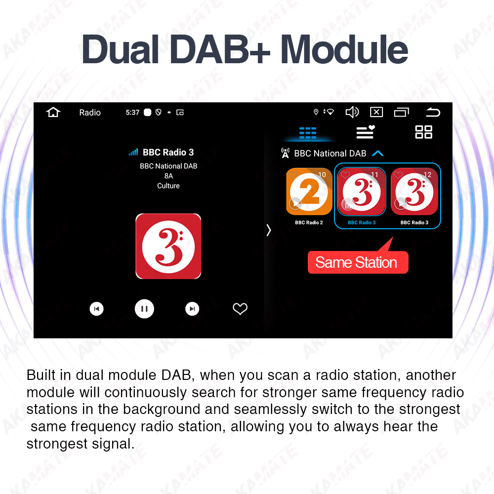 DAB+ Built-in Dual DAB Modules Antenna Enhance Signal for Android Car Radio USB Adapter Audio Stereo Automatic Scan Channel List