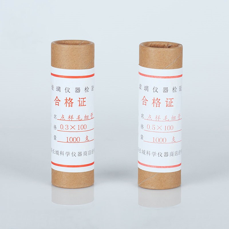 1Box/lot 1000pcs/Box Glass Spot Capillary Spotting Capilary Tube with Open Sides Dia 0.1mm/0.3mm/0.4mm/0.5mm Length 100mm 200mm