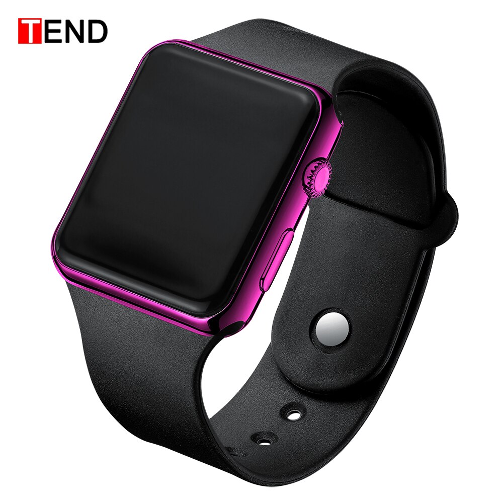 Mode Mannen Sport LED Horloge Digitale Horloge Mannen Horloge Siliconen Elektronische hodinky Saat elektronische digitale klok: Black Rose