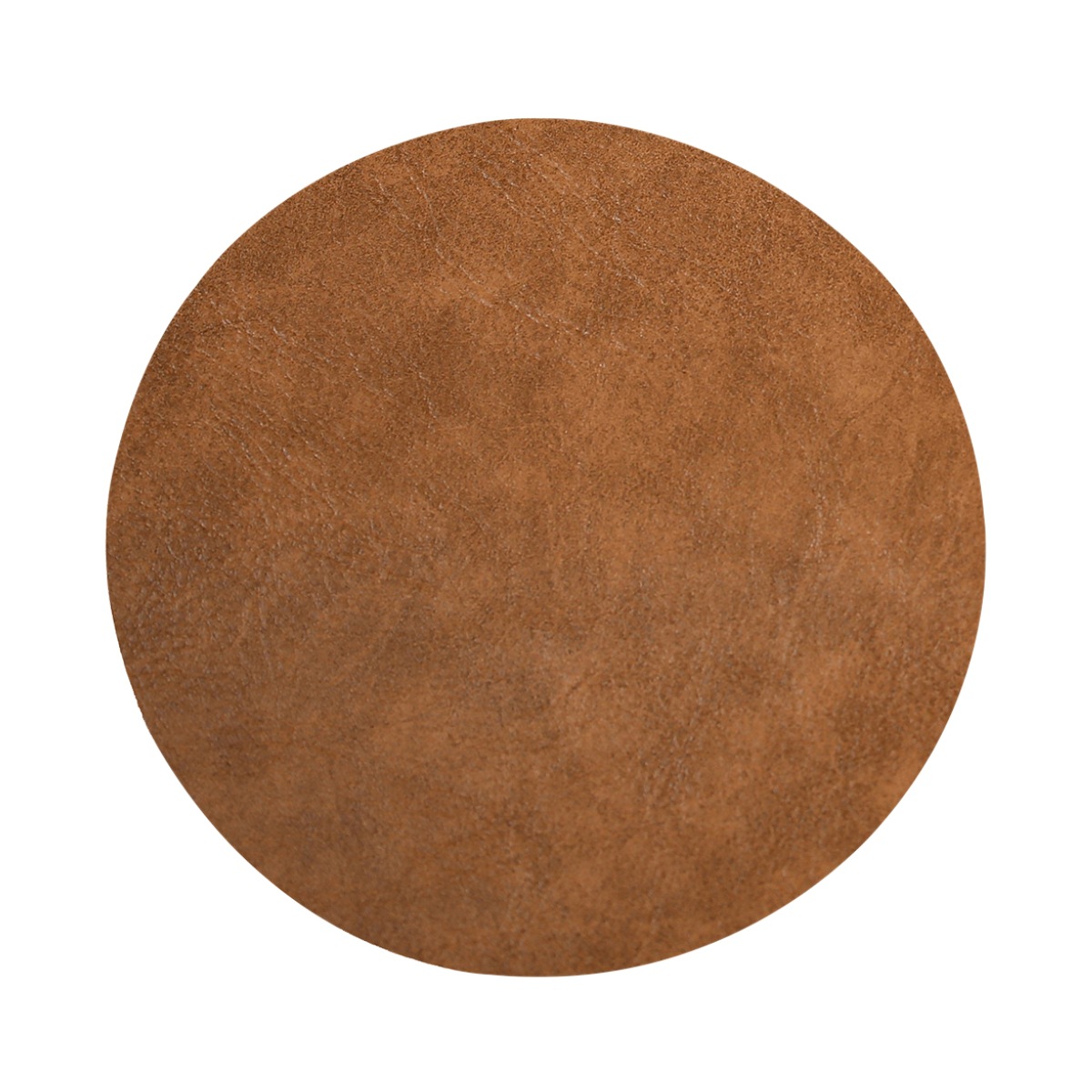 Napperons Ronds en Cuir PU, Motif Peau de Vache Lavée, Tapis de Table pour Table à Manger, Cuisine, Décoration de ix: Black