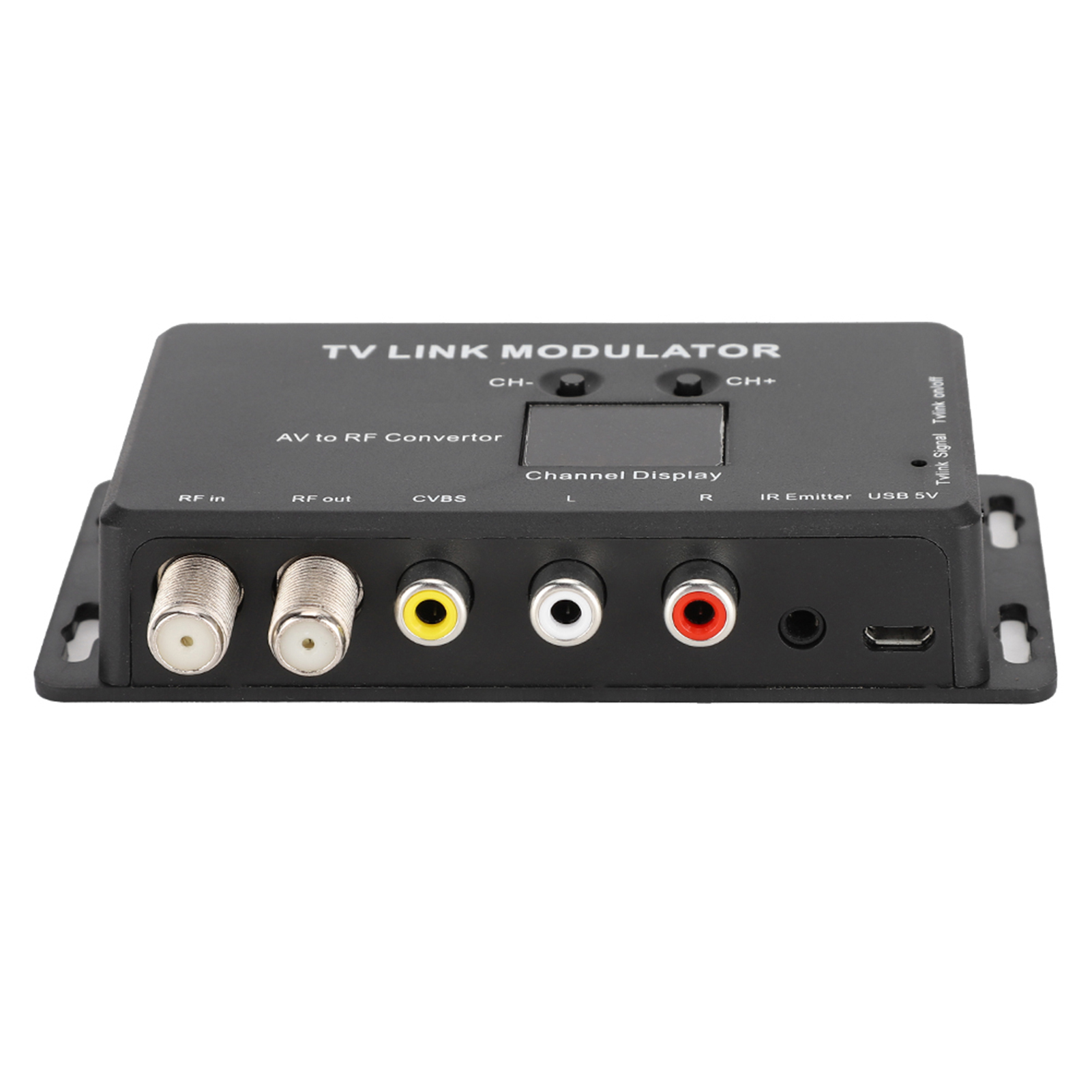 Modulador TM70 UHF TV LINK, Conversor AV para RF, Extensor IR com Display de Canais