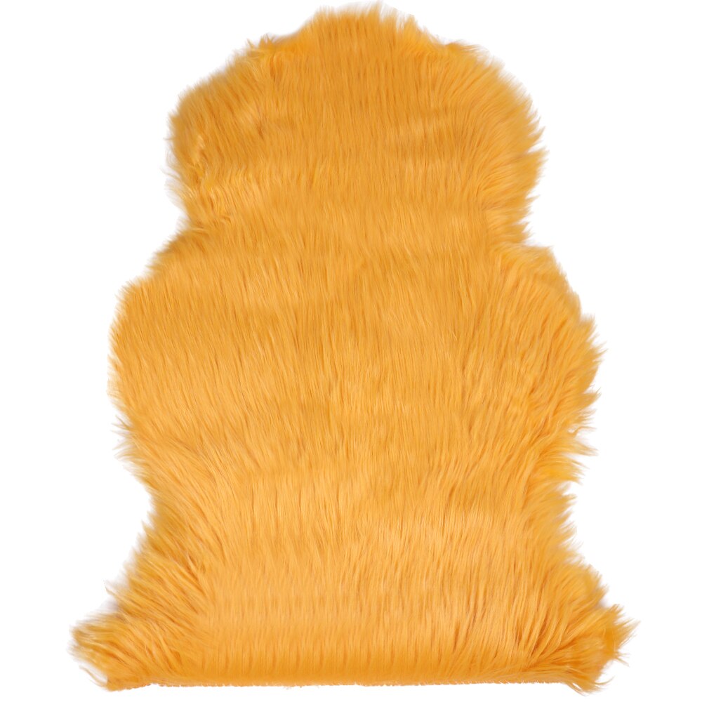 1Stck Weiches ist hingefallen Künstliche Schaffell Haarigen Teppich Für Schlafzimmer Wohnzimmer Haut Pelz Klar Teppiche Flauschigen Bereich Teppiche Waschbar faux matt: B12 40x60cm