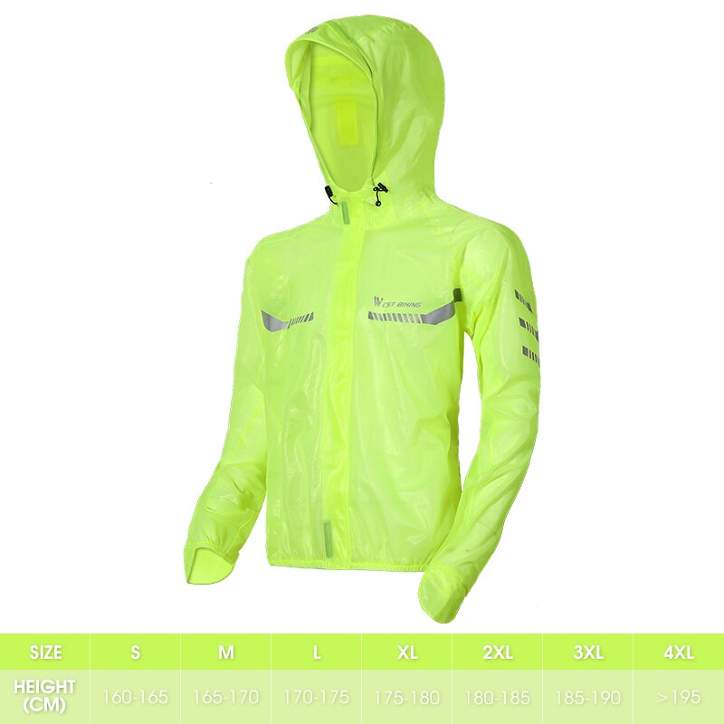 WEST BIKING-chubasquero impermeable para ciclismo, impermeable a prueba de viento, reflectante, chaqueta de ciclismo para bicicleta de montaña y carretera, pantalones, traje, ropa para hombre y mujer: XXL / Castaño