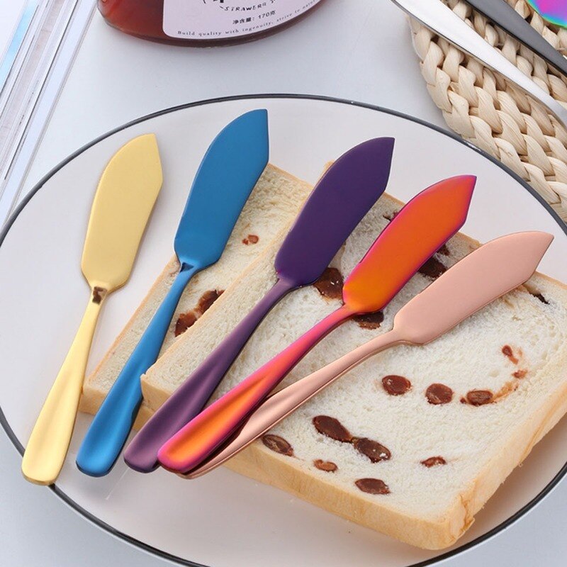 Rvs Kaas Boter Mes Met Gat Spatel Mes Brood Jam Mes Snijden Kaas Boter Mes