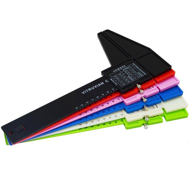 140mm de plástico médica pinza 0-14cm calibre Vitruvio médica regla para el codo gobernante cuerpo calibrador de pliegues cutáneos ANTROPOMETRO /ANTROPO