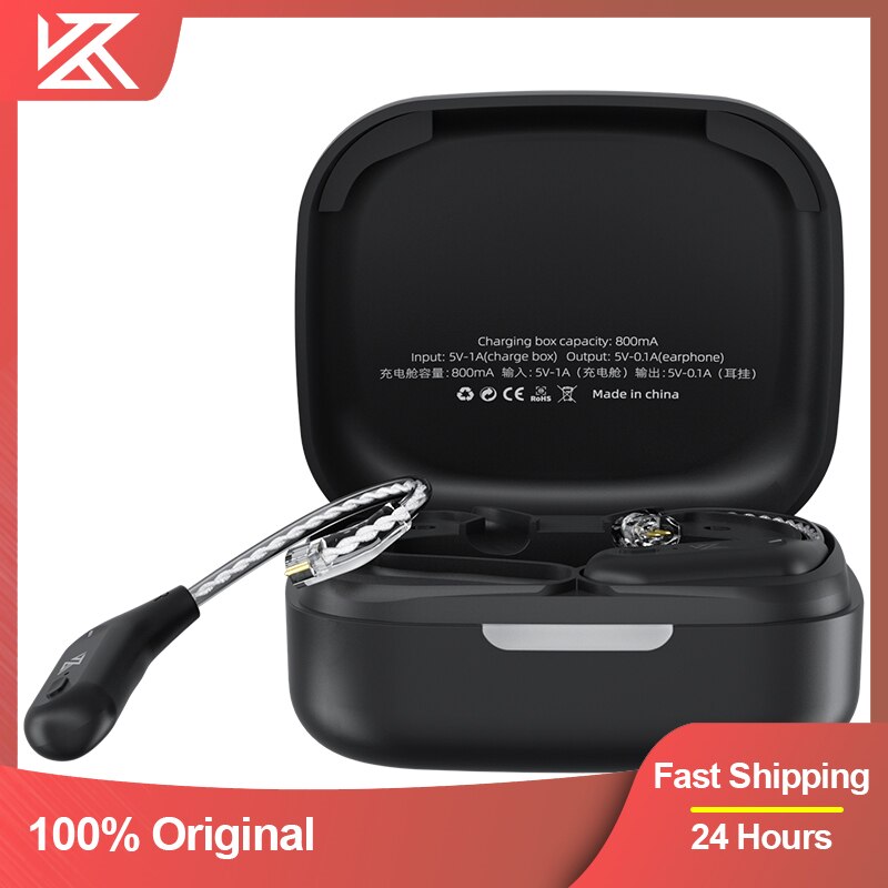 KZ AZ09 Bezprzewodowy kabel Bluetooth 5.2 do aktualizacji Bezprzewodowy zaczep na ucho HIFI z etui ładującym do słuchawek KZ TRN CCA Zestaw słuchawkowy ZAX ZSX