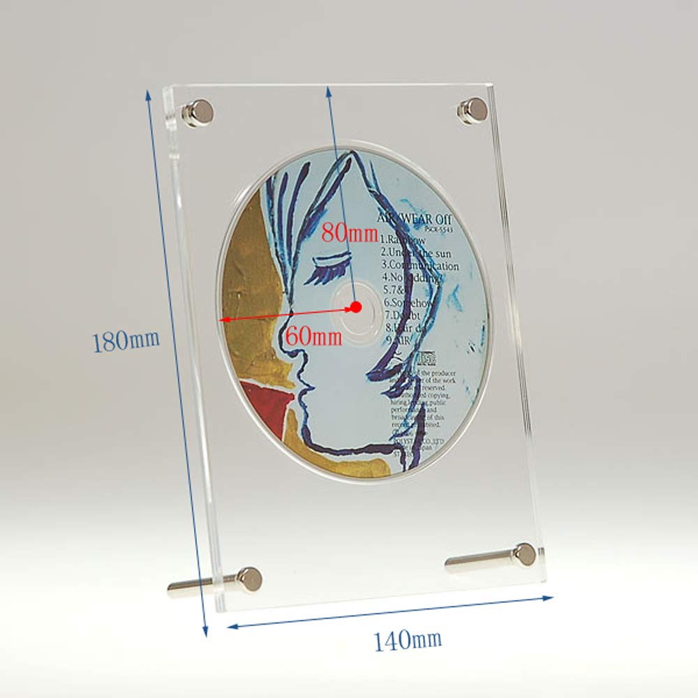 Clear Acrylic Single CD/DVD Case Display Holder Easel 5.5‘’D×7‘’H