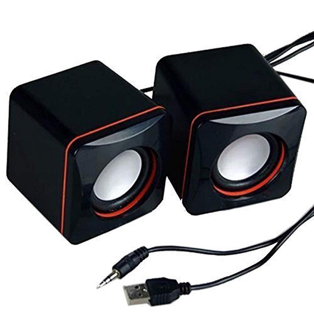 HobbyLane Portable Computer Speakers USB Powered Desktop Mini Speaker Bass Sound Music Player System Wired Small Speaker d29: Default Title