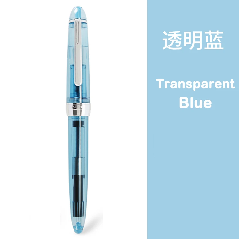 Jinhao 992 pióro wieczne luksusowe pióro eleganckie pióra robić kaligrafii przezroczysty kolor pisanie biuro szkolne artykuły papiernicze: Ciemnoniebieski