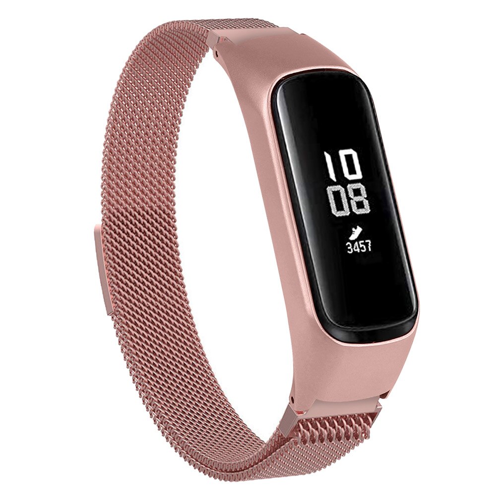 Smartwatchband fit e polsband milanese roestvrijstalen vervangende magnetische band voor samsung galaxy fit-e access
