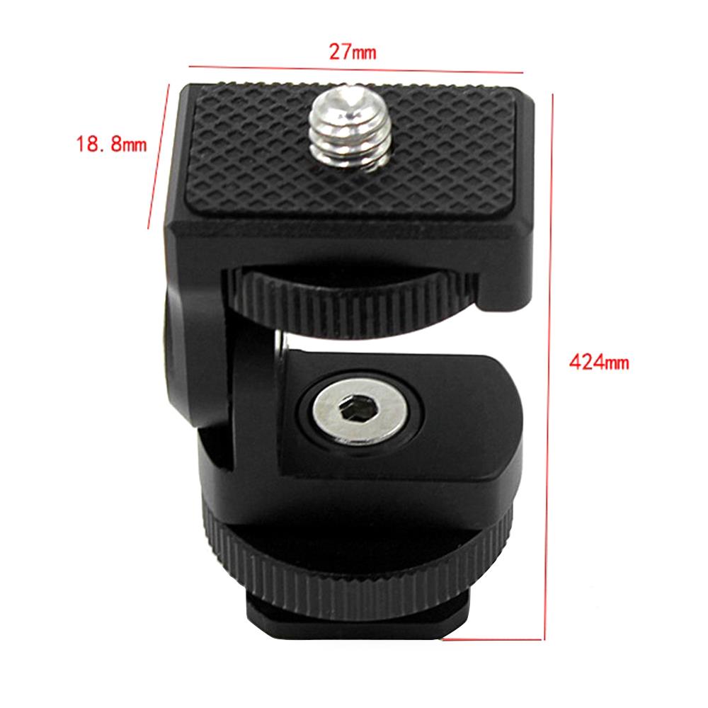 Camera Field Monitor Mount 90° Tilt Mini Ball Head Mount 1/4" Screw Compatible with GoPro Smartphone Recorder