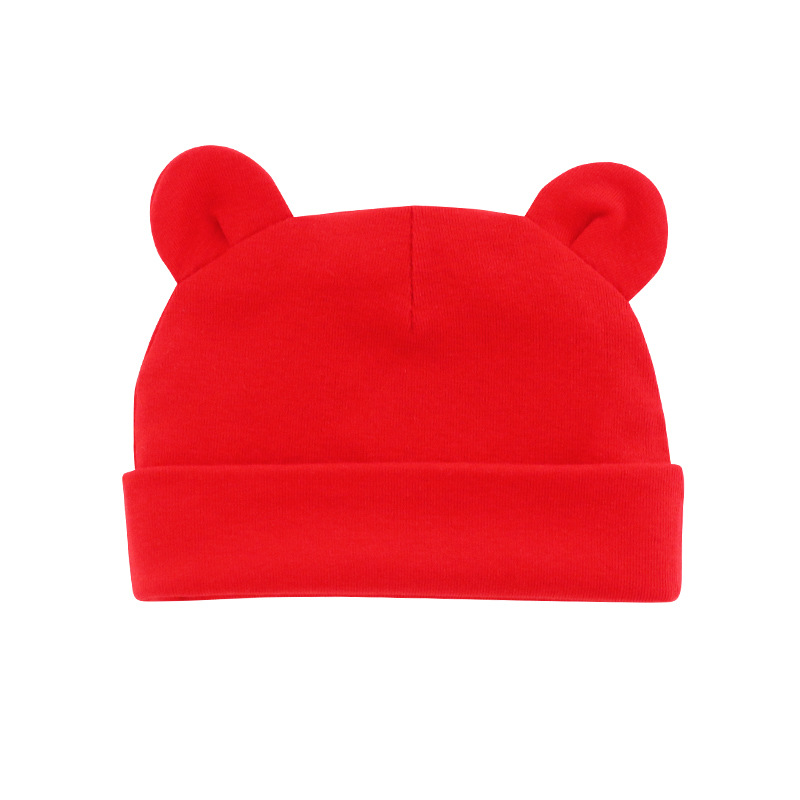 Hoeden Peuter Cap Voor Jongen Pasgeborenen Kinderkleding Kids Hoofddeksels Cap Meisje Leuke Beanie Cartoon Baby Pasgeboren Kleding Baby kleding: Rood