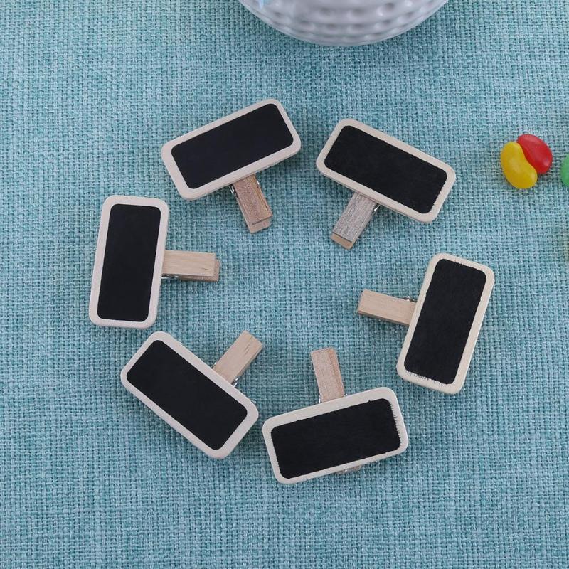 Mini pinzas de madera para pizarra, 50 Uds., carpeta de notas, Clip para foto, , decoración DIY
