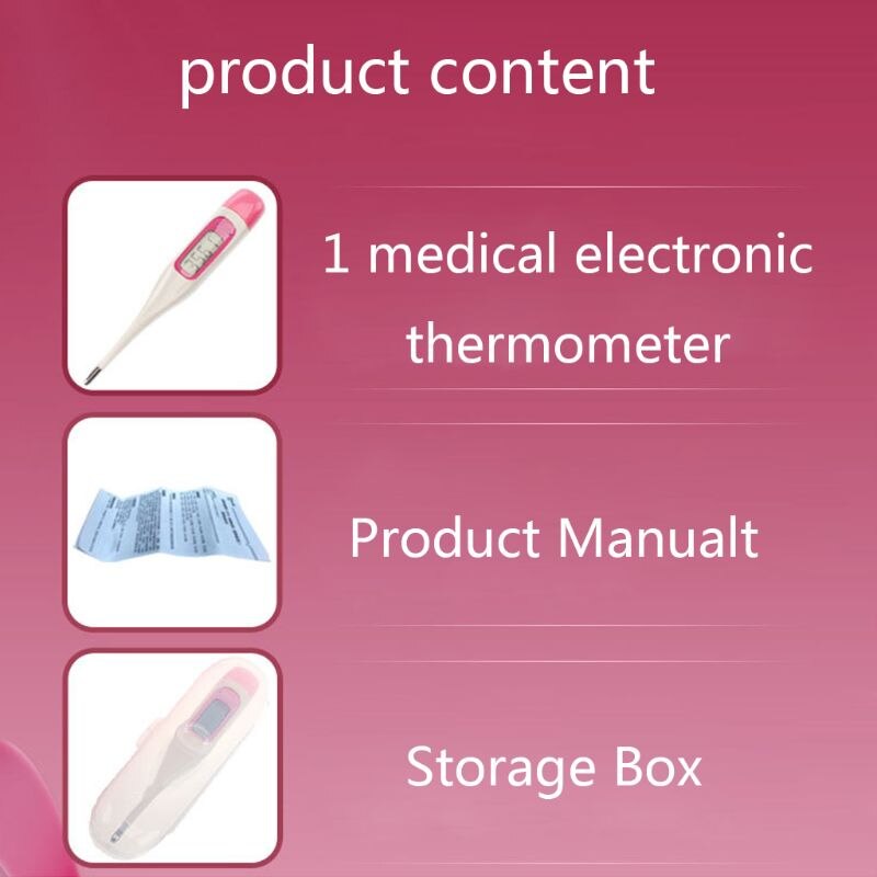 Kvindelig ægløsning digitalt termometer lcd basal måling temperaturmåling