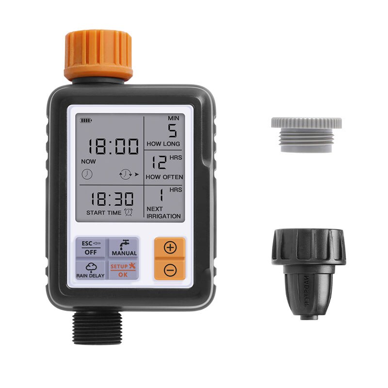 Dispositivo de riego automático para jardín, herramienta de controlador con temporizador, aspersor con pantalla Lcd: Package 2