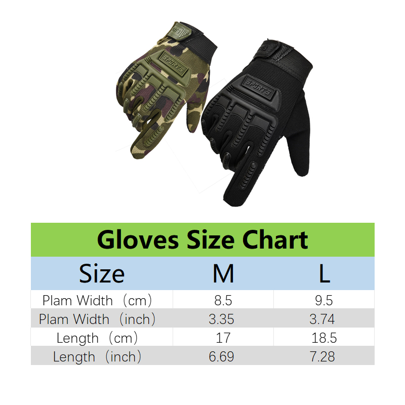 Children's cycling gloves, boys' tactical full-finger gloves, camo four seasons, girls' 2 to 7 year old children's anti-slip climbing gloves