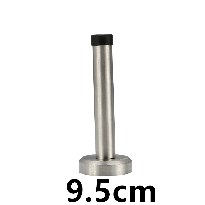 Rubber Wall Mounted Door Stopper Stainless Steel Door Stops Holder Catch Floor Fitting With Screws Bedroom Home Hardware: GRAY