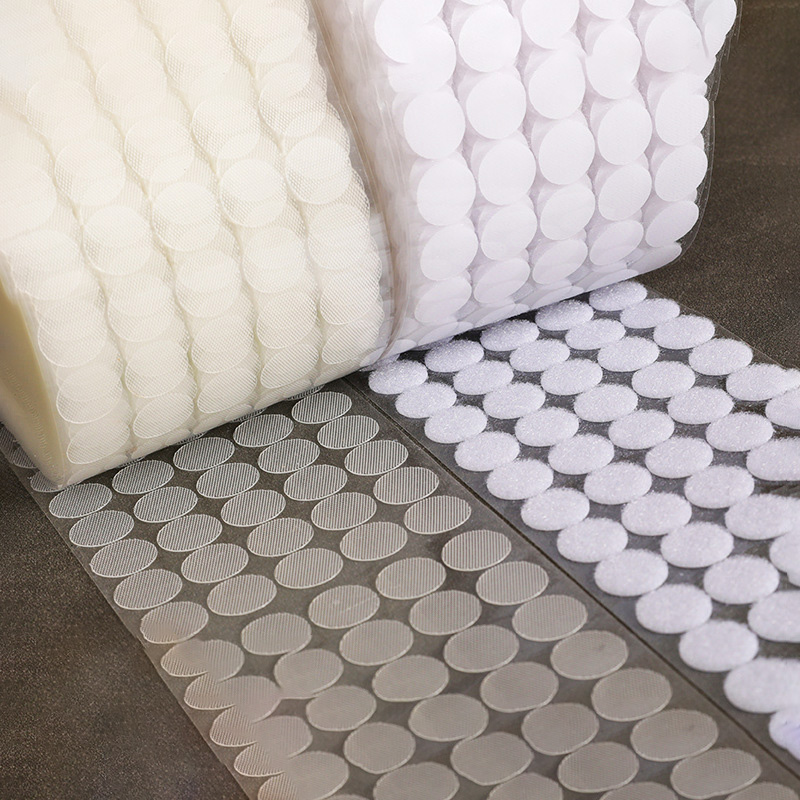 10-30mm Transparent Black White Dot Sticker Self Adhesive Fastener Hook and Loop Tape Nylon Strong Glue Belcro Adesivo Redondo