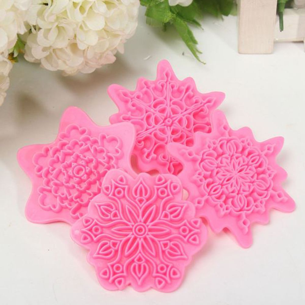 4 stks/partij Bloem Pruimenbloesem Vorm Plastic Cookie Snijders Pastry Fondant Biscuit Mold Cake Decorating Sugarcraft Zoetwaren